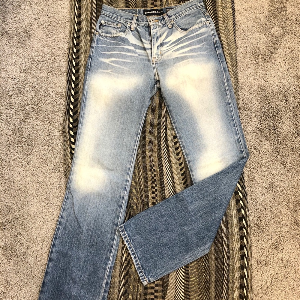 Vintage Express Bleach Blast straight legs  size 0